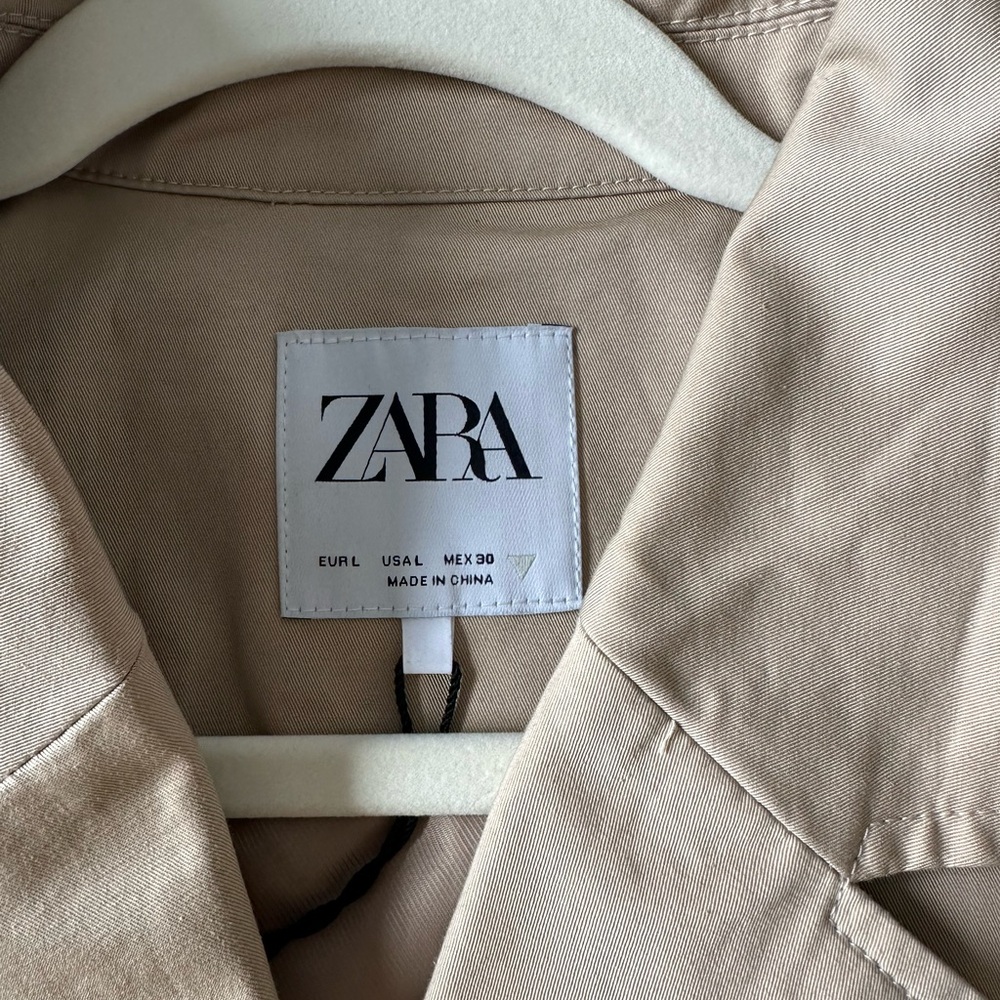 Zara Cropped Trench Coat - Picture 2 of 2